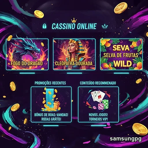 Celular com interface do cassino online samsungpg e jogos.