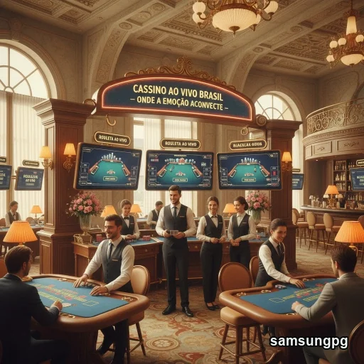 Ambiente de cassino ao vivo na samsungpg com mesas VIP.