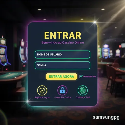 Tela de login da plataforma VIP da samsungpg com segurança.