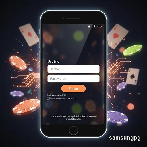 Tela de login da samsungpg com campos de usuário e senha.