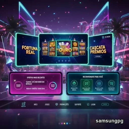 Tela do samsungpg com jogos e promoções para VIPs.
